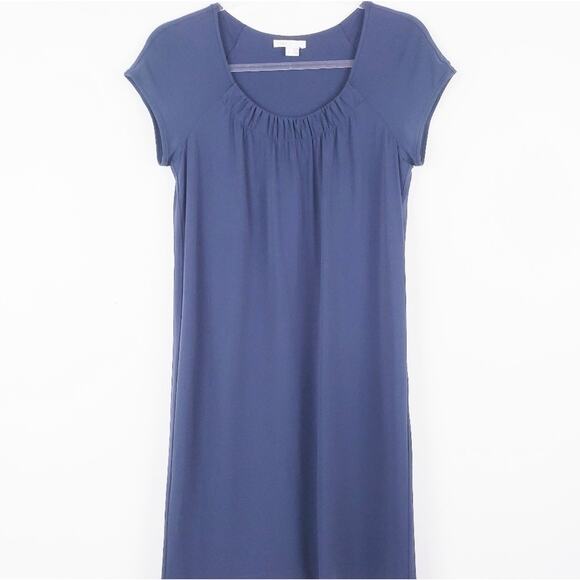 VINCE Navy‎ Blue Shift Dress Cap Sleeve Small  Summer Travel dress fully lined - Picture 1 of 8